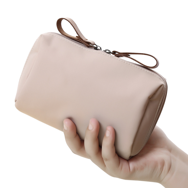 Women Cosmetic Bag Solid Color Korean Style Makeup Bag Pouch Toiletry Bag Waterproof Makeup Organizer Case