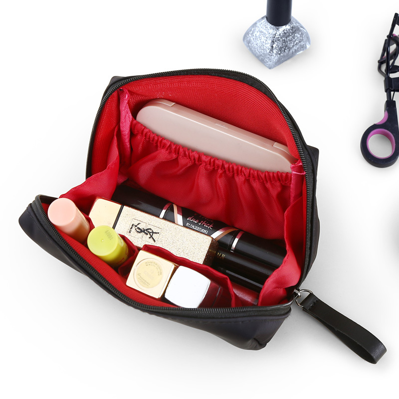 Women Cosmetic Bag Solid Color Korean Style Makeup Bag Pouch Toiletry Bag Waterproof Makeup Organizer Case