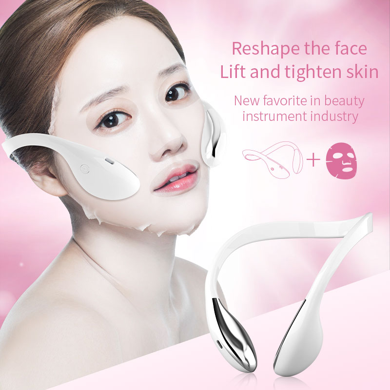 Electric V Face Lifting Double Chin Reducer Lifting Facial Slimming Shaping Microcurrent Led Light Devices Neck Massager Lift