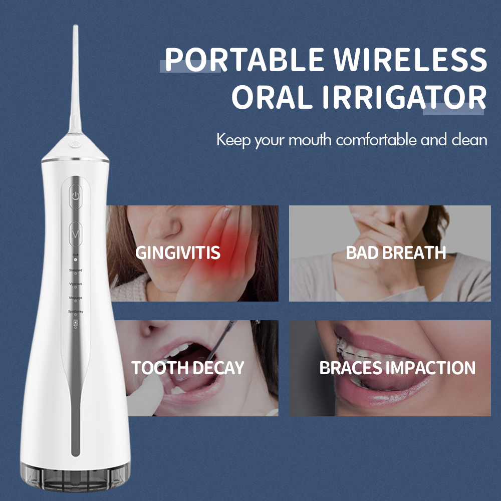 Powerful Dental Water Jet Oral Irrigator for Teeth Cleaning Water Pick Flosser Mouthwasher Mouth Washing Machine Shower Device