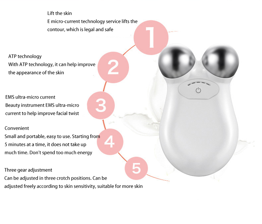 Face Lifting Machine Skin Tightening Instrument Micro Eelectric Massager Facial Beauty Remove Wrinkle Face Massage Tool