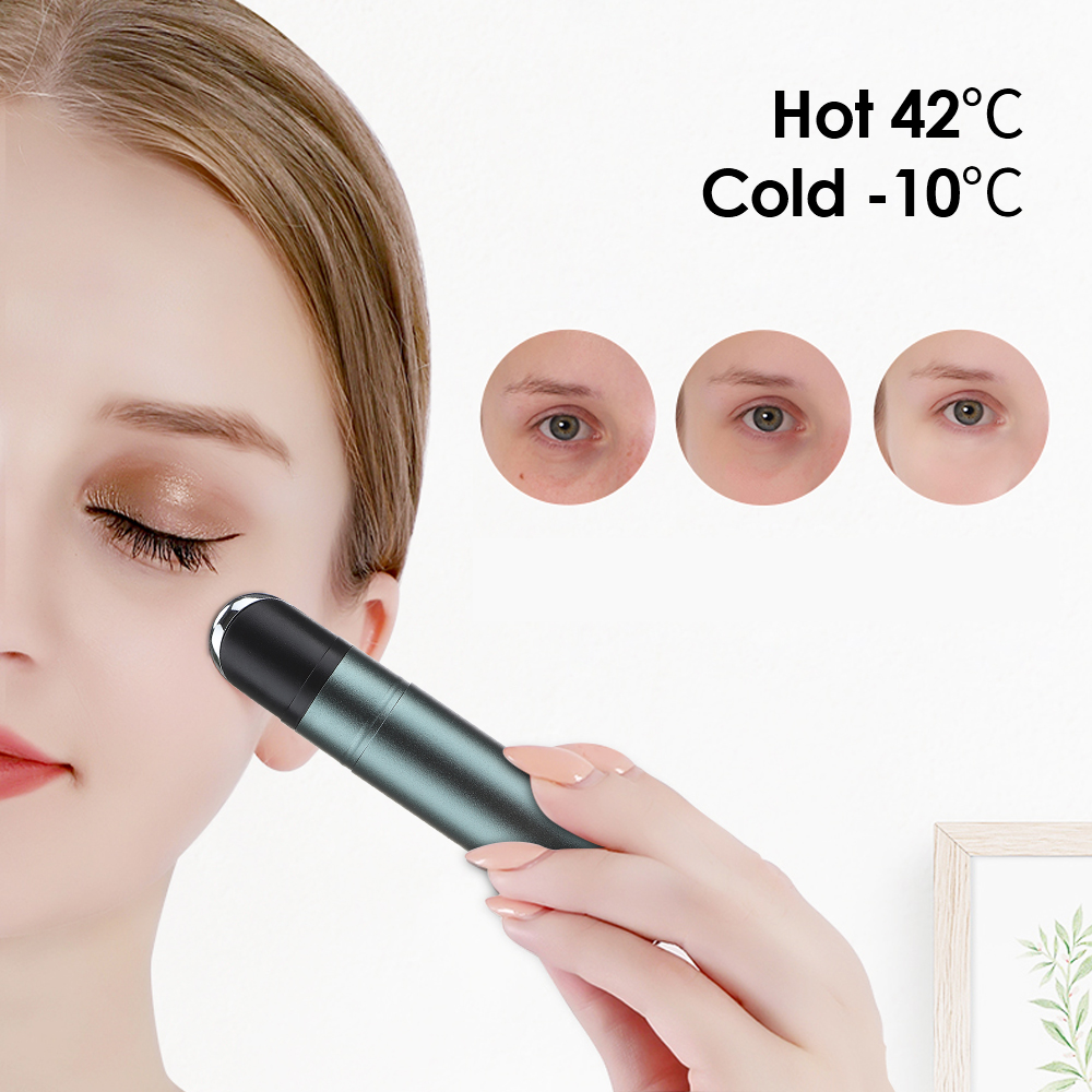 EMS Eye Massager Hot Ice Compress Anti Wrinkle Aging Eye Massager -10℃ 42℃ USB Rechargeable For Face Electric Eyes Beauty Device