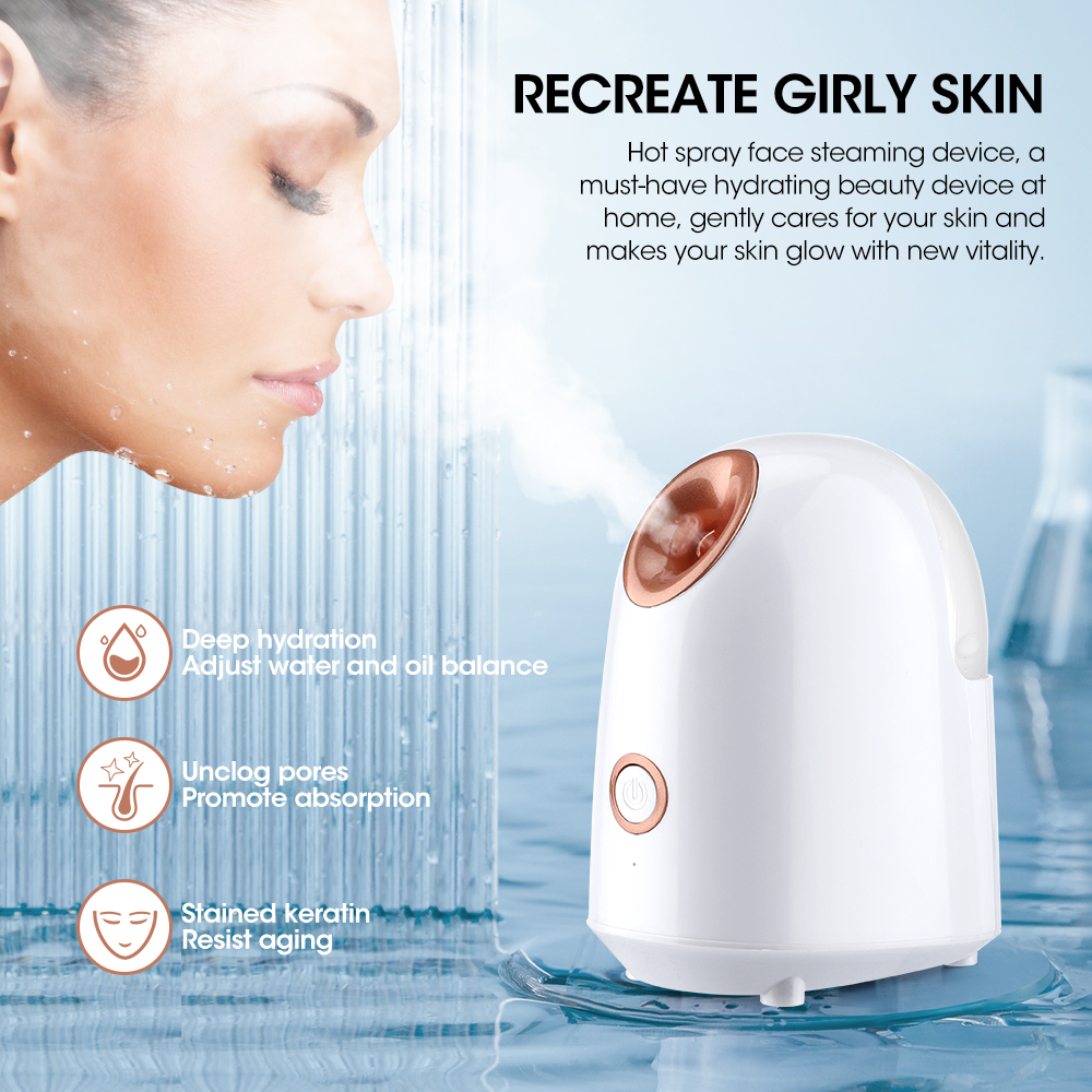 Hot Face Steamer Facial hydration Humidifier Steaming Skin Moisturizing Water Replenishing Instrument Nano Mist Spray Face Care