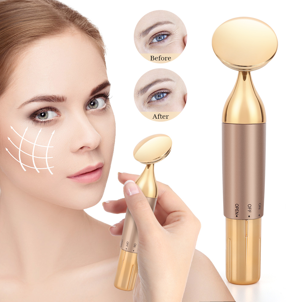 Mini Electric Vibration Eye Massager Anti Aging Wrinkle Dark Circle Removal Thin Face Skin Rejuvenation Pen Beauty Care Tool