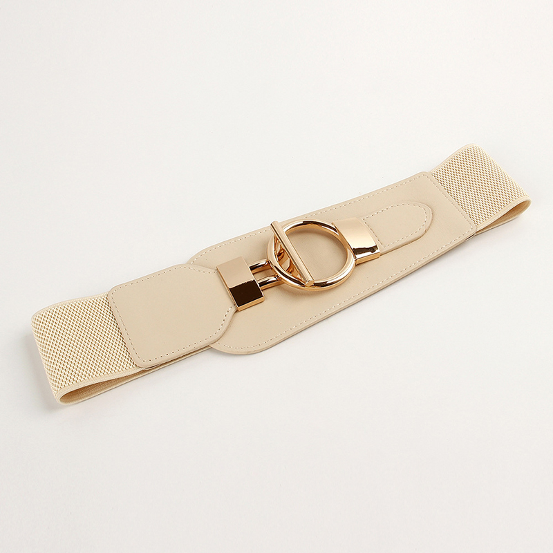 Fashion Wide Waist Seal Belts Elastic Band Big Gold Buckle Belt Ladies Decoration Coat Sweater Belt Girdle Cummerbunds Gift