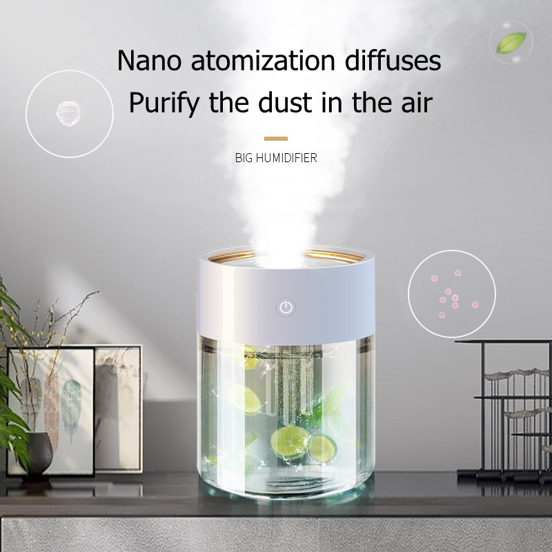 2000ML Air Humidifier USB Ultrasonic Aromatherapy Essential Oil Diffuser With LED Lamp Triple Nozzle Heavy Fog Aroma Humidifiers