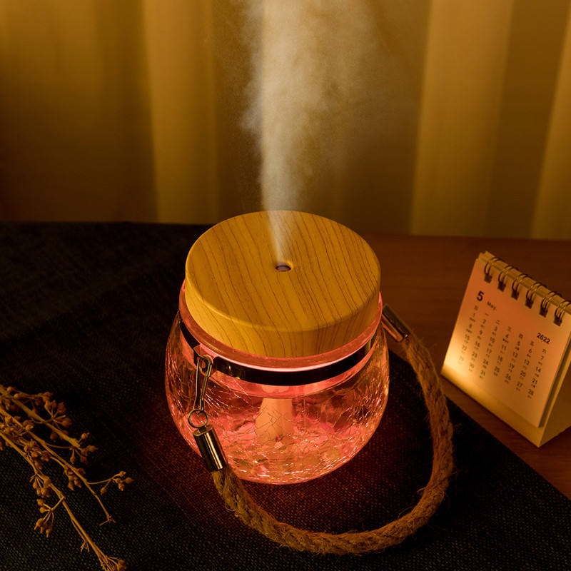Home Bedroom Essential Oil Aromatherapy Humidifier 3d Glass Aroma Diffuser Color Changing Humidifier