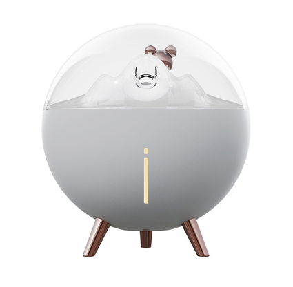 260ML Space Bear Air Humidifier USB Water Mist Diffuser with LED Lamp For Home Room Silent Electric Ultrasonic Aroma Humidifier