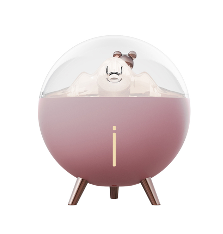 260ML Space Bear Air Humidifier USB Water Mist Diffuser with LED Lamp For Home Room Silent Electric Ultrasonic Aroma Humidifier