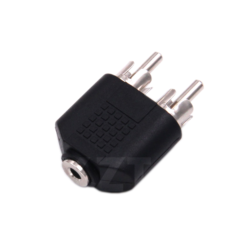 3.5mm Audio Stereo Jack Female To 2 RCA Male Audio Jack Connector Adapter Converter for Speaker