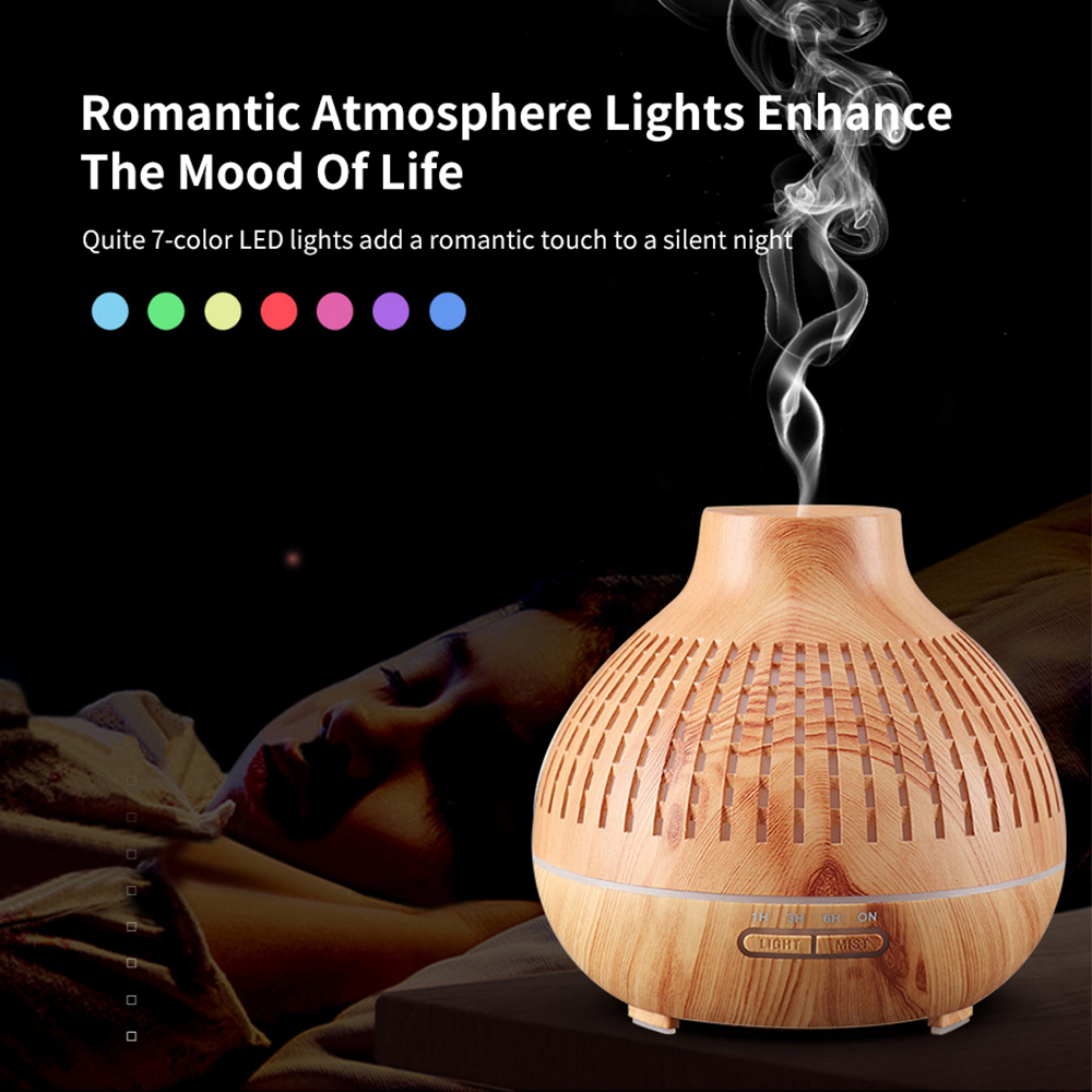 Air Humidifier Aroma Diffuser Electric Humidifier Remote Control Cool Mist Maker Fogger Essential Oil Diffuser LED Lamp