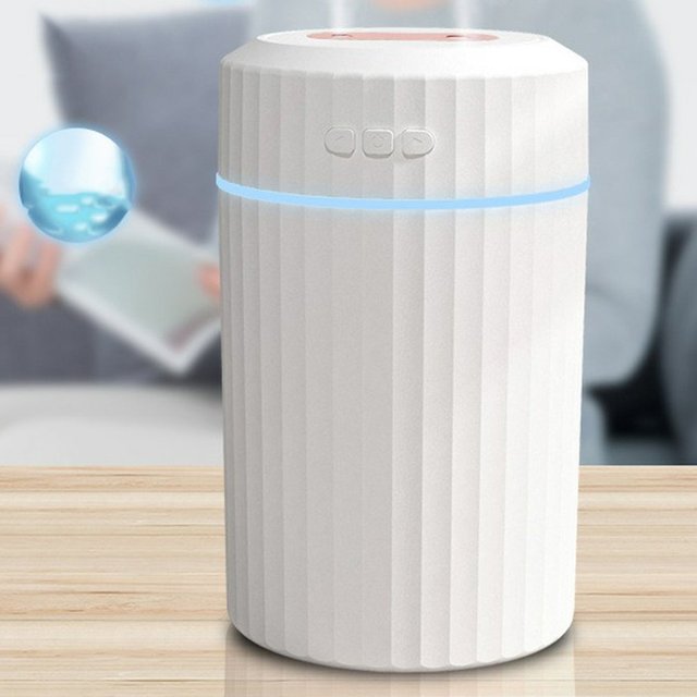 USB Dual Spray Humidifier 2L Large Capacity Hydration Instrument Home Bedroom Quiet Aromatherapy Large Fog Volume Purifier
