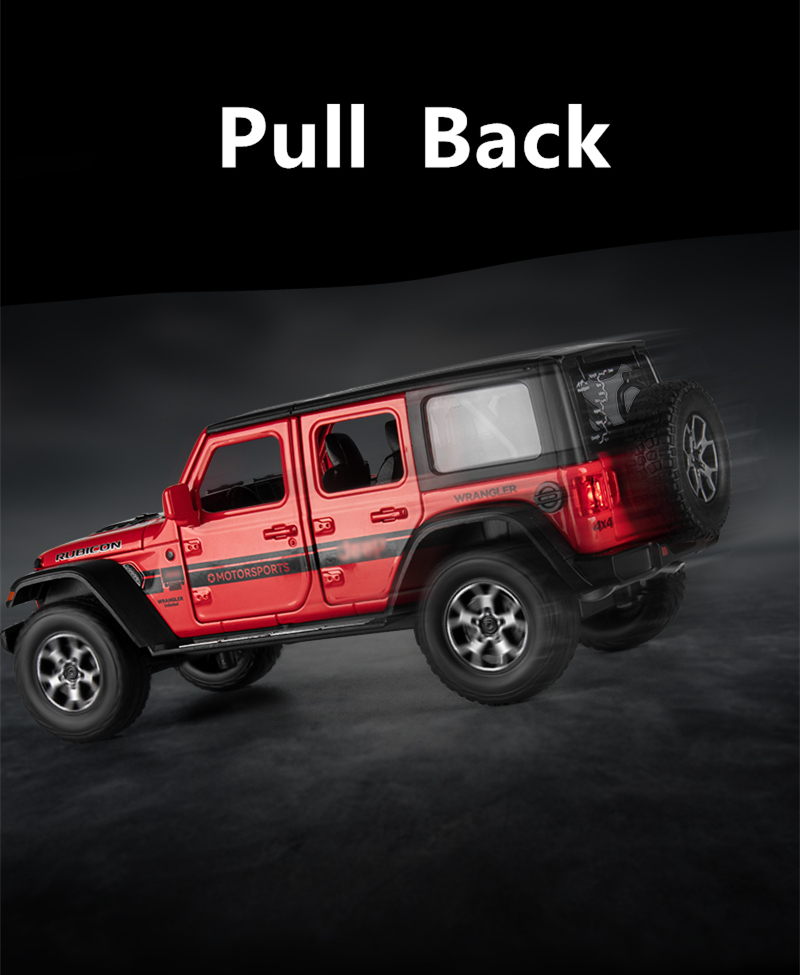 1:22 Jeeps Wrangler Rubicon Alloy Car Model Diecasts Metal Off-road Vehicles Car Model Simulation Collection Childrens Toys Gift