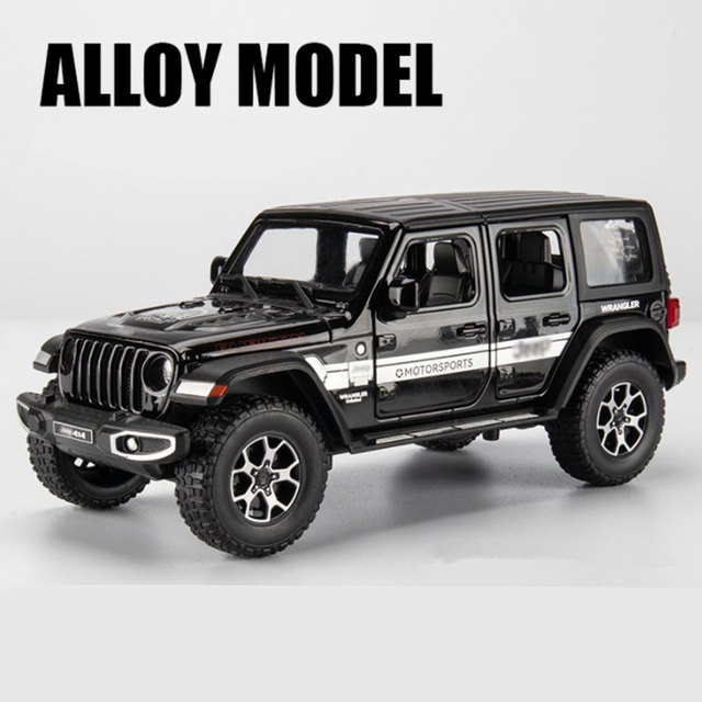 1:22 Jeeps Wrangler Rubicon Alloy Car Model Diecasts Metal Off-road Vehicles Car Model Simulation Collection Childrens Toys Gift