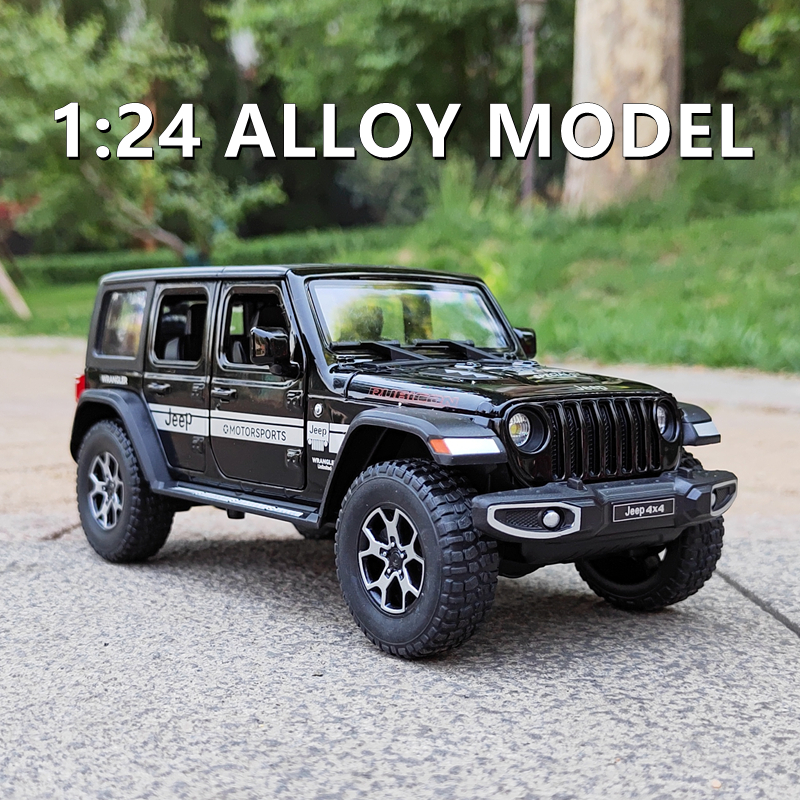 1:22 Jeeps Wrangler Rubicon Alloy Car Model Diecasts Metal Off-road Vehicles Car Model Simulation Collection Childrens Toys Gift