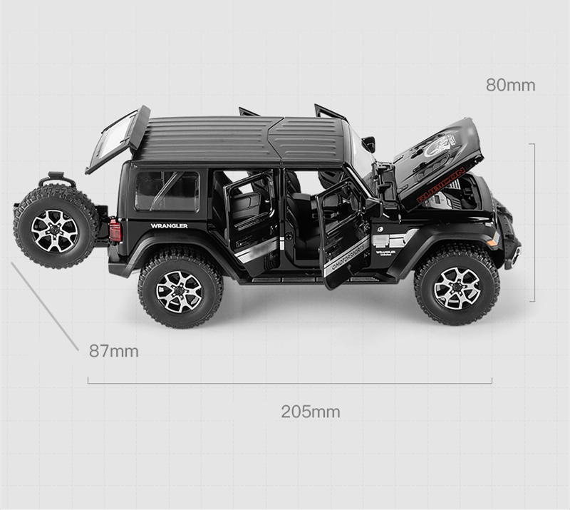 1:22 Jeeps Wrangler Rubicon Alloy Car Model Diecasts Metal Off-road Vehicles Car Model Simulation Collection Childrens Toys Gift