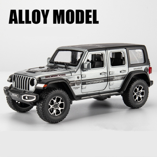 1:22 Jeeps Wrangler Rubicon Alloy Car Model Diecasts Metal Off-road Vehicles Car Model Simulation Collection Childrens Toys Gift
