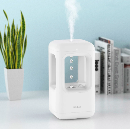 Anti Gravity Levitating Water Drops Time Hourglass Humidifier Water Fountain Lamp Air Purification Atomization Lamp Gift