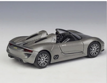 1/36 Porsche 918 Spyder Concept Alloy Diecast toy sports Car Model Wheels rotated Kids Scale Children Toys For Boys Collection