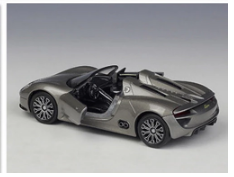 1/36 Porsche 918 Spyder Concept Alloy Diecast toy sports Car Model Wheels rotated Kids Scale Children Toys For Boys Collection