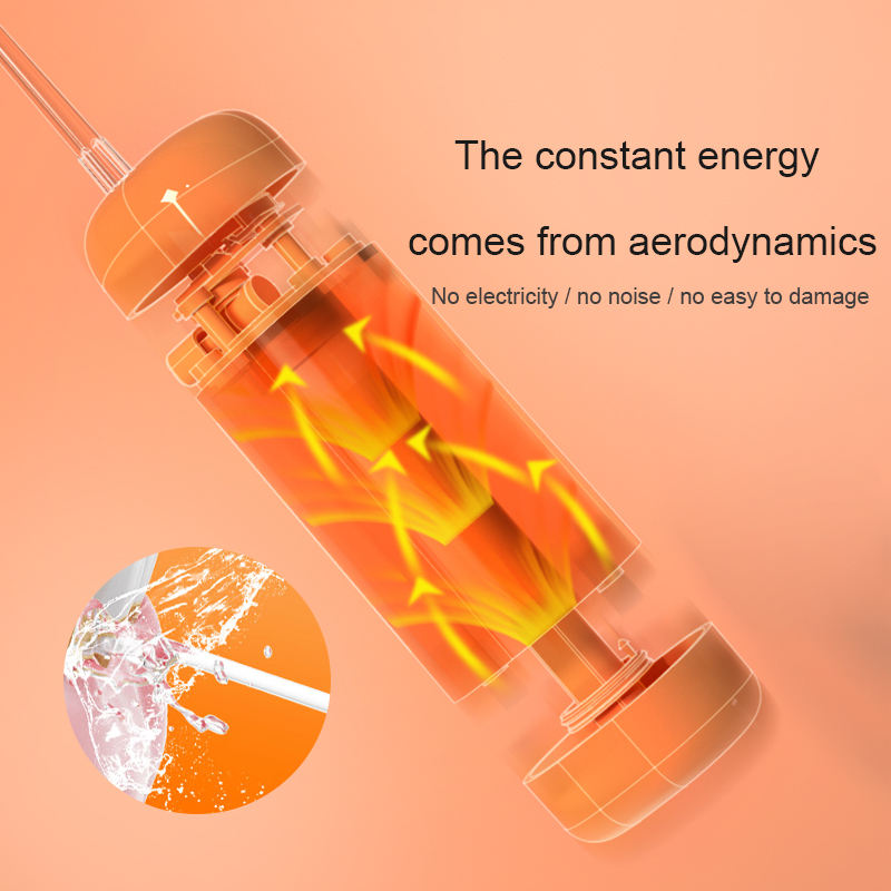 Portable Oral Irrigator Manual Dental Water Jet Flosser For Teeth Cleaner Whitening Mouth Washing Machine Replacement Nozzles