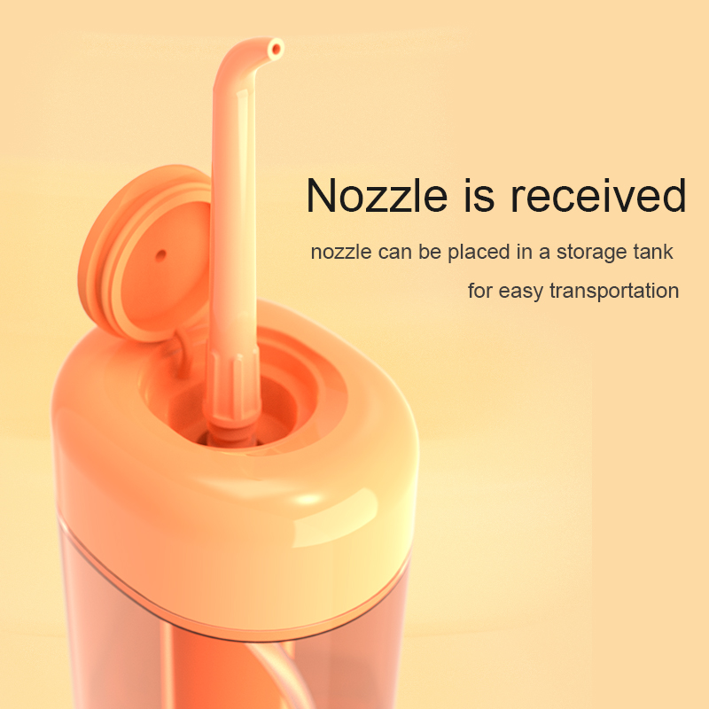 Portable Oral Irrigator Manual Dental Water Jet Flosser For Teeth Cleaner Whitening Mouth Washing Machine Replacement Nozzles