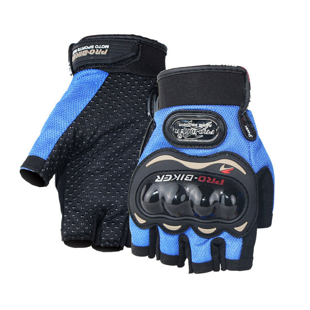 1Pair Man Half-Finger Motorcycle Gloves Summer Racing Cross-Country Anti-Fall Breathable Shock Absorbed Gloves