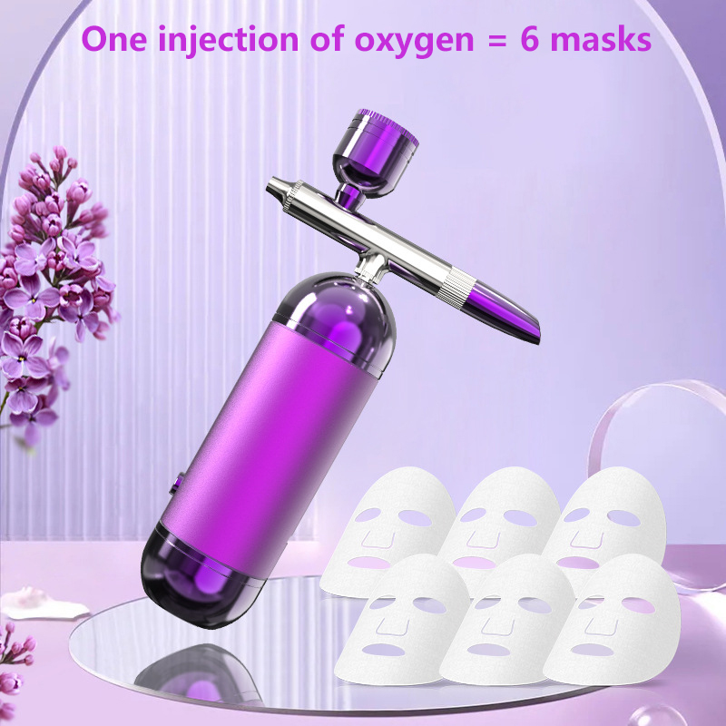 Oxygen Injector Nano High-pressure Spray Water Injector 160kpa Facial Beauty Hydration and Moisturizing Blue Light Oxygen Inject