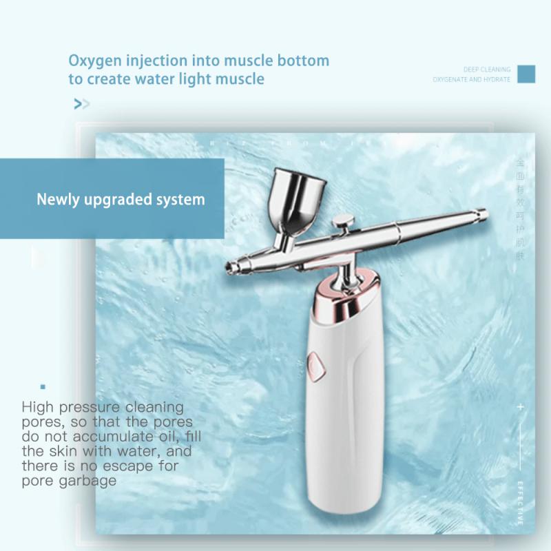 Rechargeable Airbrush Compressor Kit Air Brush Sprayer Gun Water Oxygen Deep Hydrofacial Machine For Nail Art Tattoo Cake Makeup