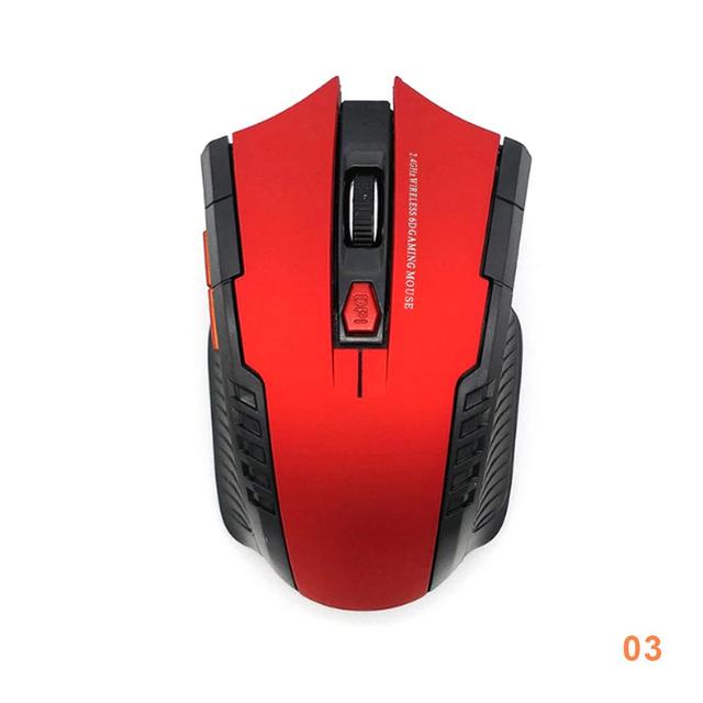 2000DPI 2.4GHz Wireless Optical Mouse Gamer for PC Gaming Laptops Opto-electronic Game Wireless Mice with USB Receiver