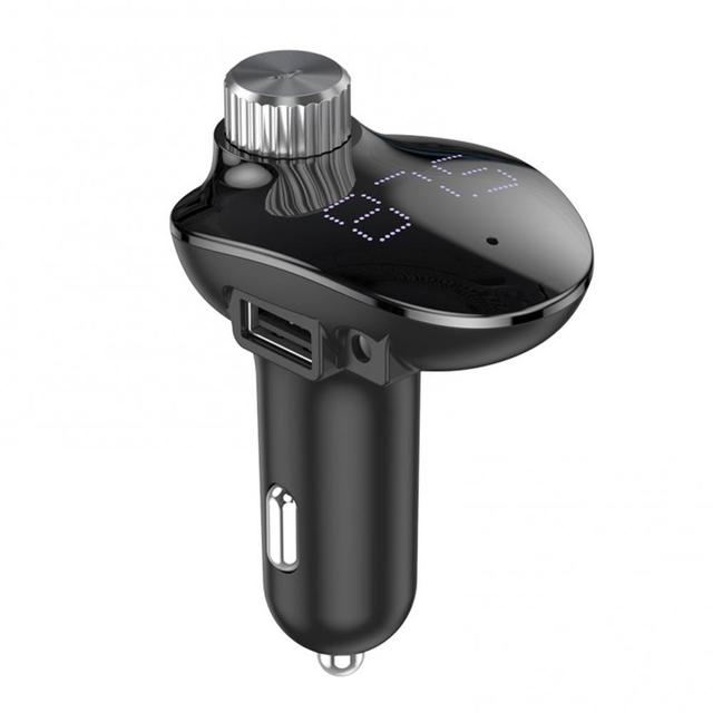 Bluetooth 5.0 FM Transmitter Car Kit MP3 Modulator Player TF Card Wireless Handsfree Audio Receiver Fast Charging Car Charger