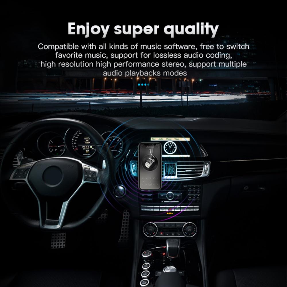 Bluetooth 5.0 FM Transmitter Car Kit MP3 Modulator Player TF Card Wireless Handsfree Audio Receiver Fast Charging Car Charger