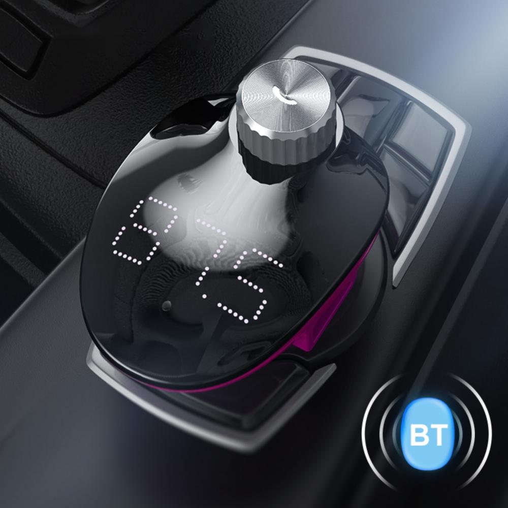 Bluetooth 5.0 FM Transmitter Car Kit MP3 Modulator Player TF Card Wireless Handsfree Audio Receiver Fast Charging Car Charger