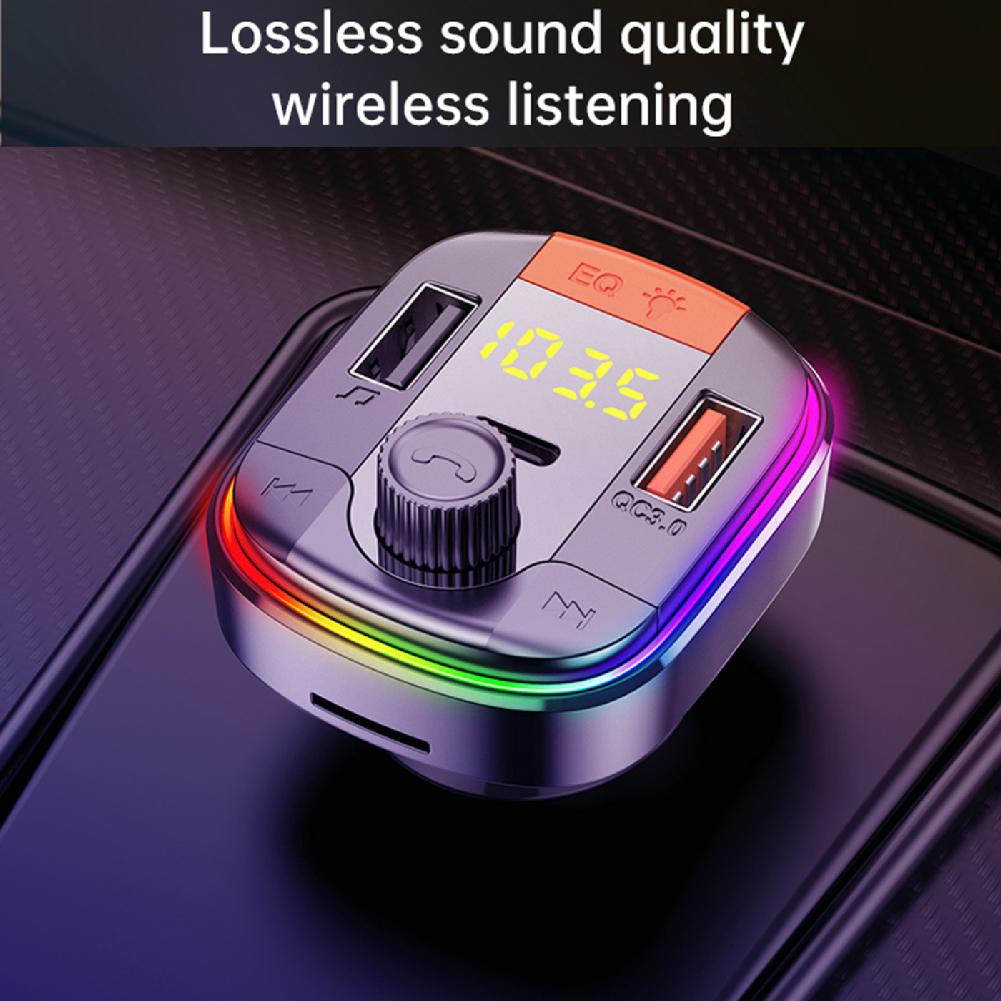 Bluetooth 5.0 Car FM Transmitter Fast Charging 3.1A Double USB Wireless Handsfree Lossless Music Audio Player Car Accessories