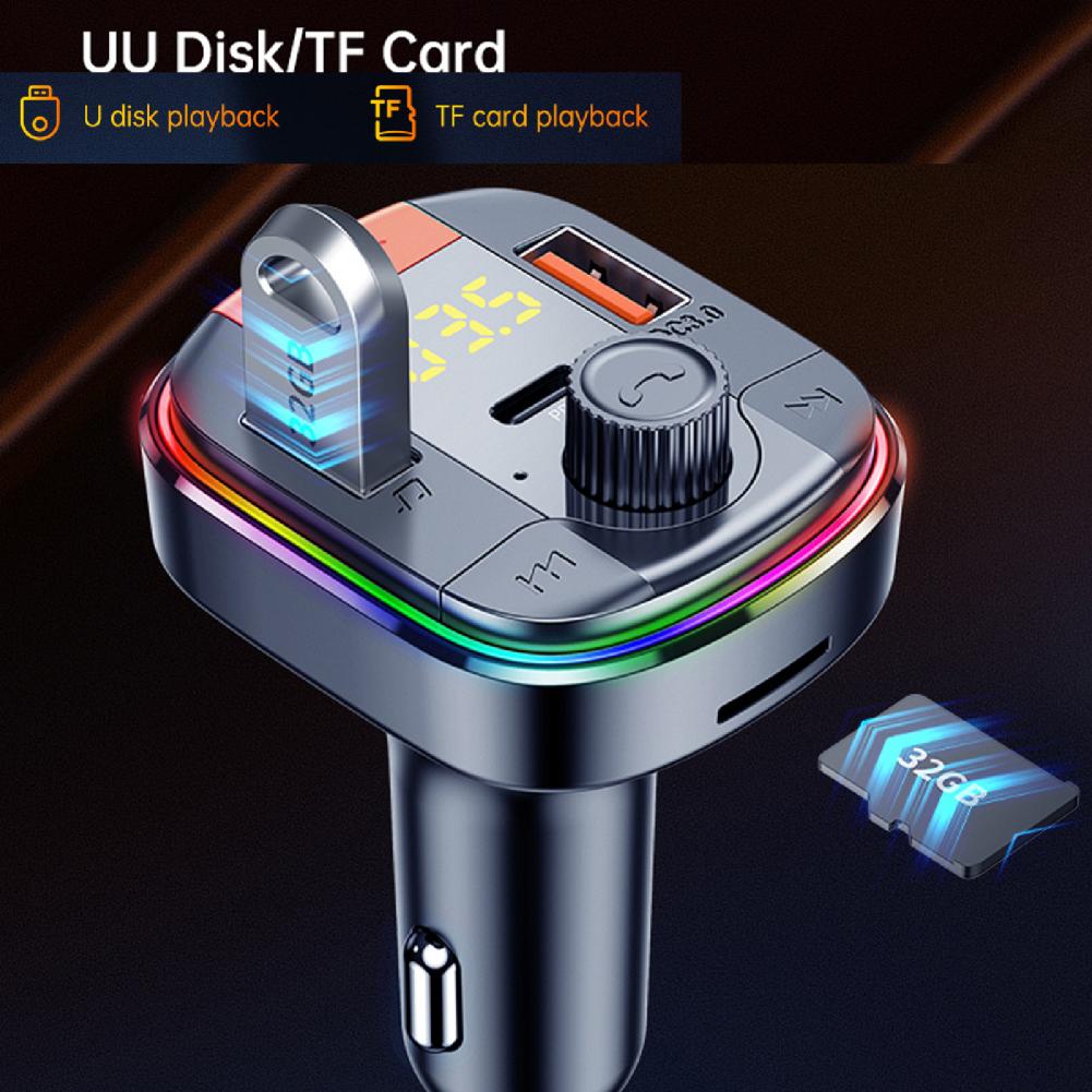 Bluetooth 5.0 Car FM Transmitter Fast Charging 3.1A Double USB Wireless Handsfree Lossless Music Audio Player Car Accessories