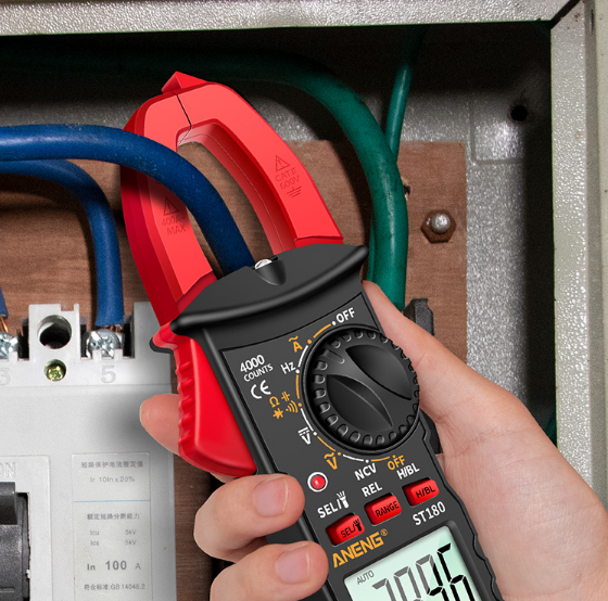 ST180 4000 Counts Digital Clamp Meter AC Current Multimeter Ammeter Voltage Tester Car Amp Hz Capacitance