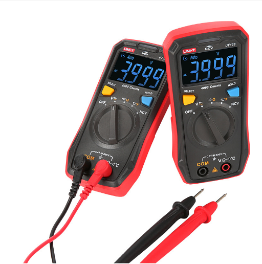 UNI-T UT123 Mini Digital Multimeter AC DC Voltage meter;Resistance Temperatue tester