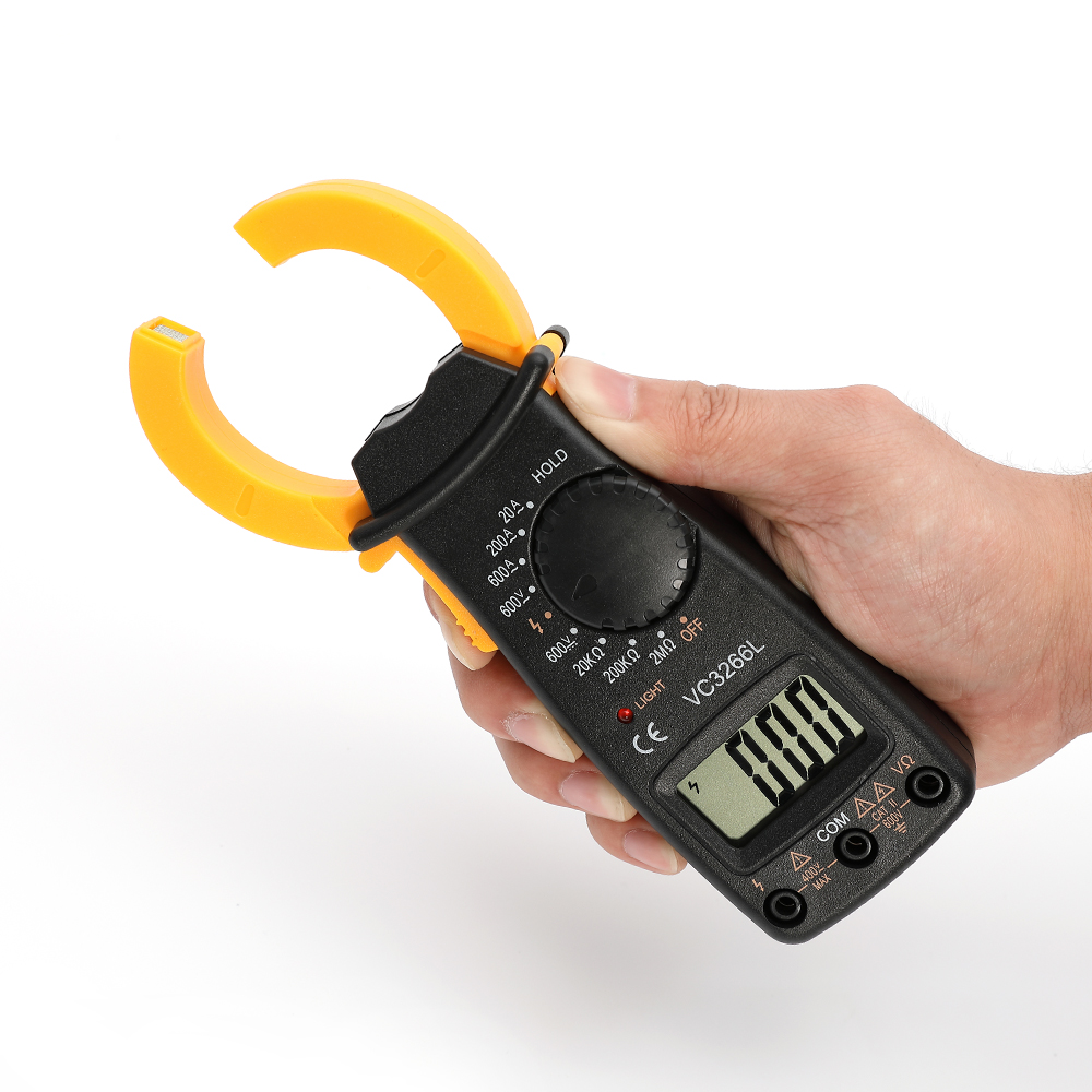 DT3266L Digital Clamp Meter Multimeter Current Clamp Pincers Voltmeter Ammeter 600A AC/DC Ohm Amper Current Voltage Tester
