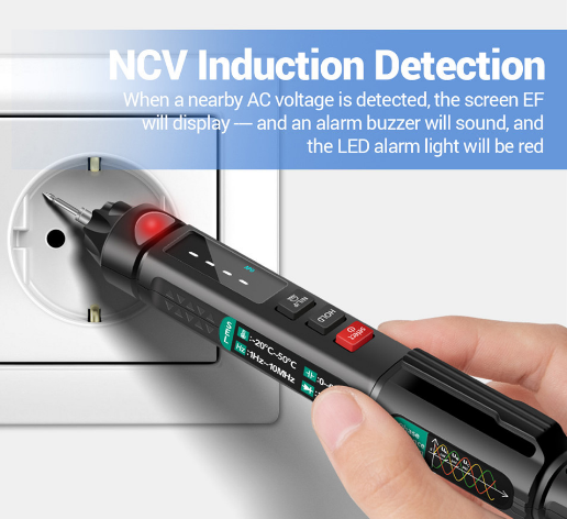 A3008 Digital Multimeter Auto Intelligent Sensor Pen Tester 6000 Counts NonContact Voltage Meter Multimetre