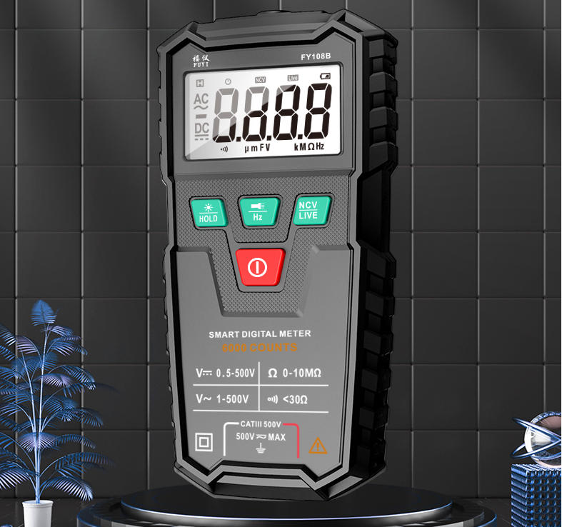 FY108B Mini Intelligent Automatic Multimeter Digital Multimeter 6000Analog Tester True RMS High Precision NCV Tester