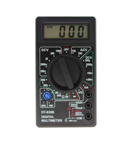 DT830B LCD Digital Multimeter AC/DC Mini Voltmeter Ammeter Ohm Tester 750/1000V Multimeter Digital Handheld Multimeter Meter