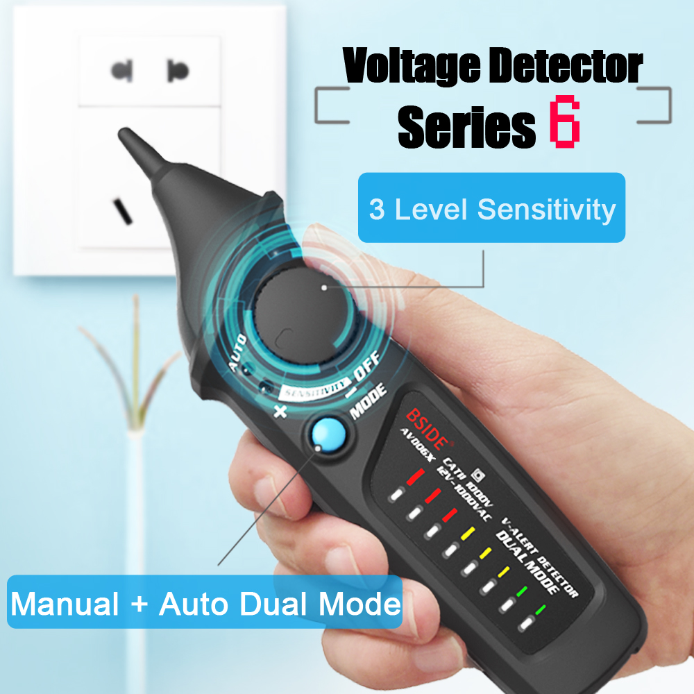 AVD06 Non-Contact Voltage detector indicator Profession Smart test pencil Live/phase wire Breakpoint NCV Continuity Tester
