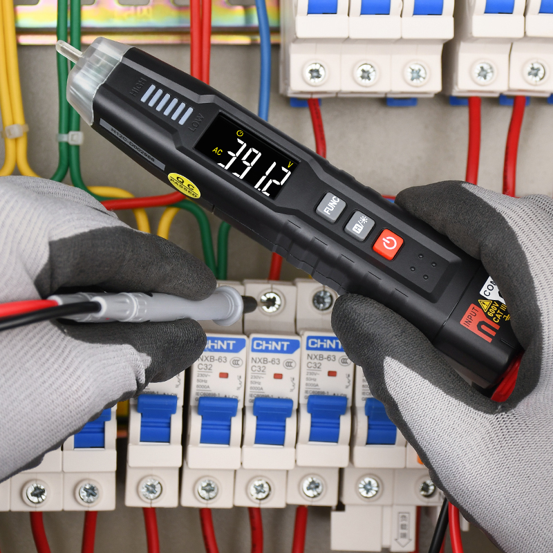 HT122 Pen Type Digital Multimeter 4000 Counts Smart AC Voltage Detector Tester 3-Phase Rotation Checker Electrician Tool