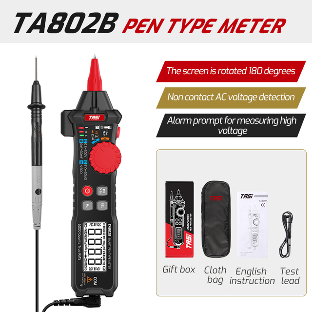 TA802A/B digital multimeter pen multimeter pen type meter auto range smart multimeters Ncv Dc/Ac Multimeter