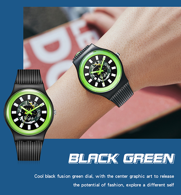 Casual Personality Watches for Men Women Watch Silicone Band Quartz Wristwatch Sports Clock