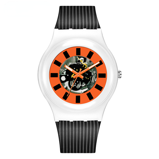 Casual Personality Watches for Men Women Watch Silicone Band Quartz Wristwatch Sports Clock