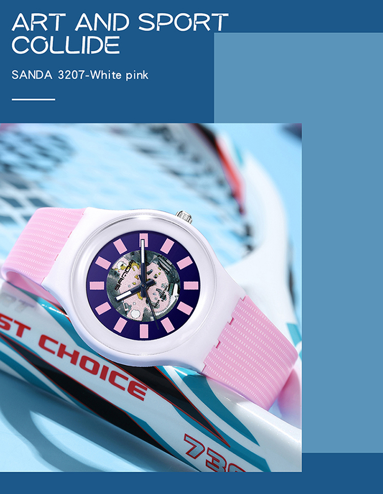 Casual Personality Watches for Men Women Watch Silicone Band Quartz Wristwatch Sports Clock