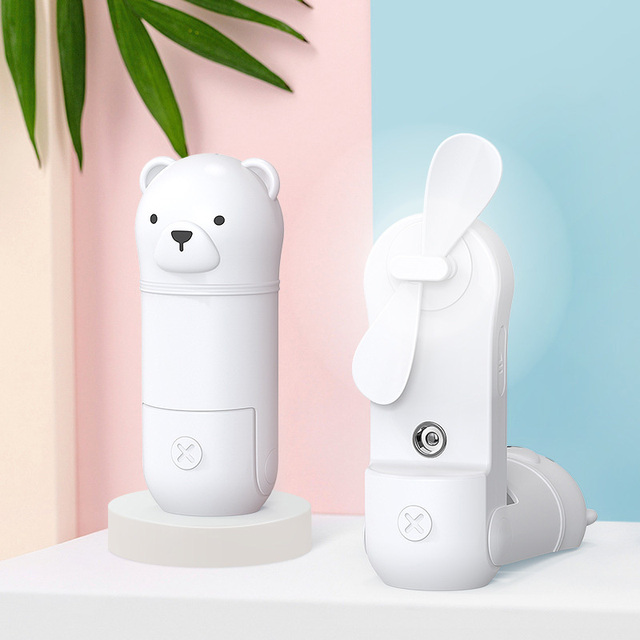 Mini Fan Portable Handheld Electric Fans 1200mAh Foldable USB Rechargeable Water Spray Fan Function Humidifier