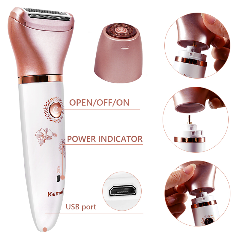 USB Shaver For Women Facial Hair Remover Leg Body Hair Removal Female Shaving Machine Women Razor Electric Bikini Trimmer