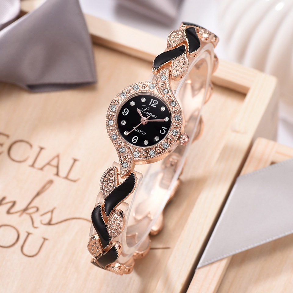 Women Crystal Wristwatches Clock Women's Fashion Casual Quartz Watch